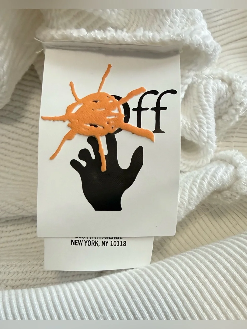 Off White Arrows Doodle Graphic Logo Hoodie Yellow White Big Kids Size XL (16)